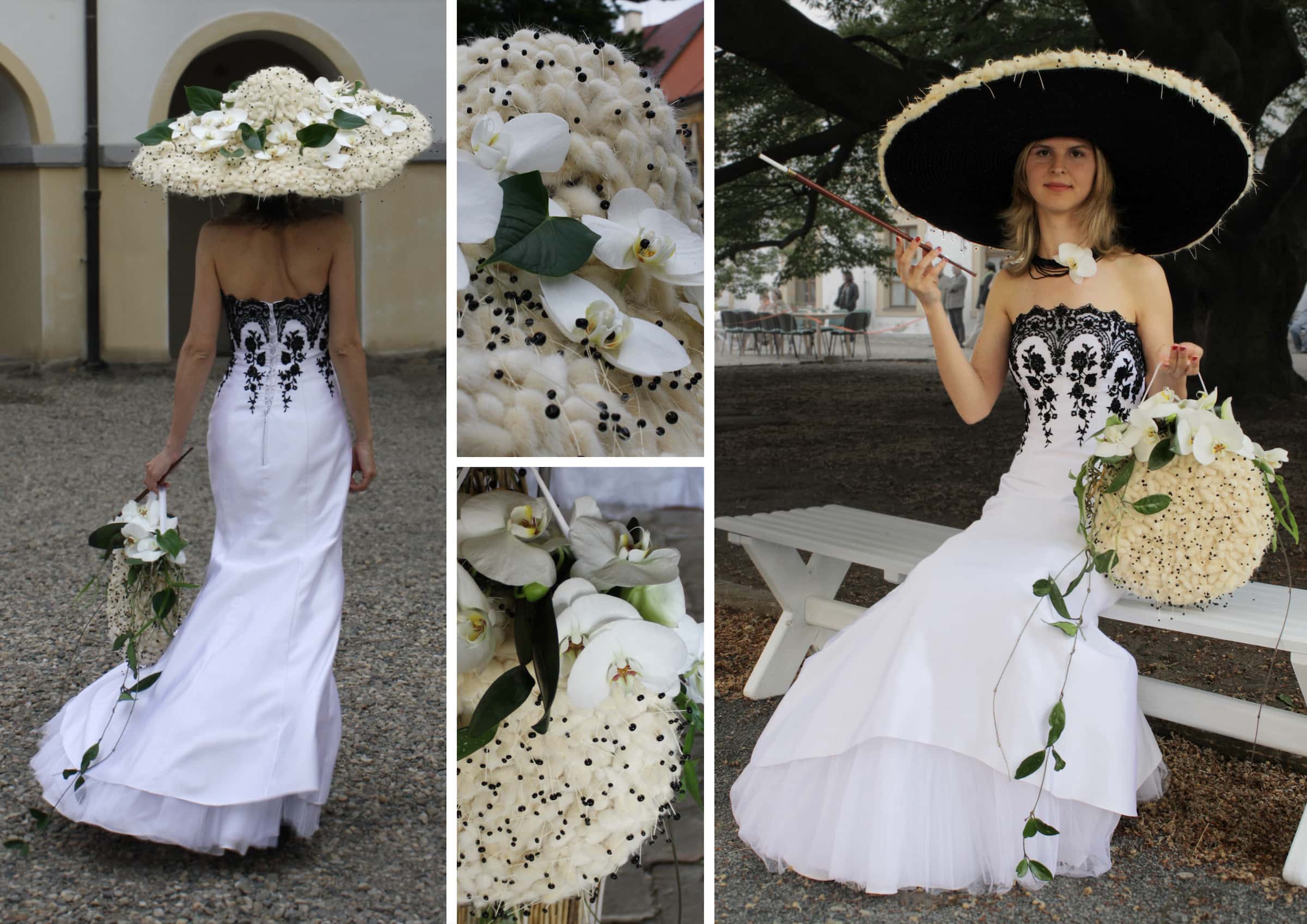 Svatební kolekce: bílá s kloboukem