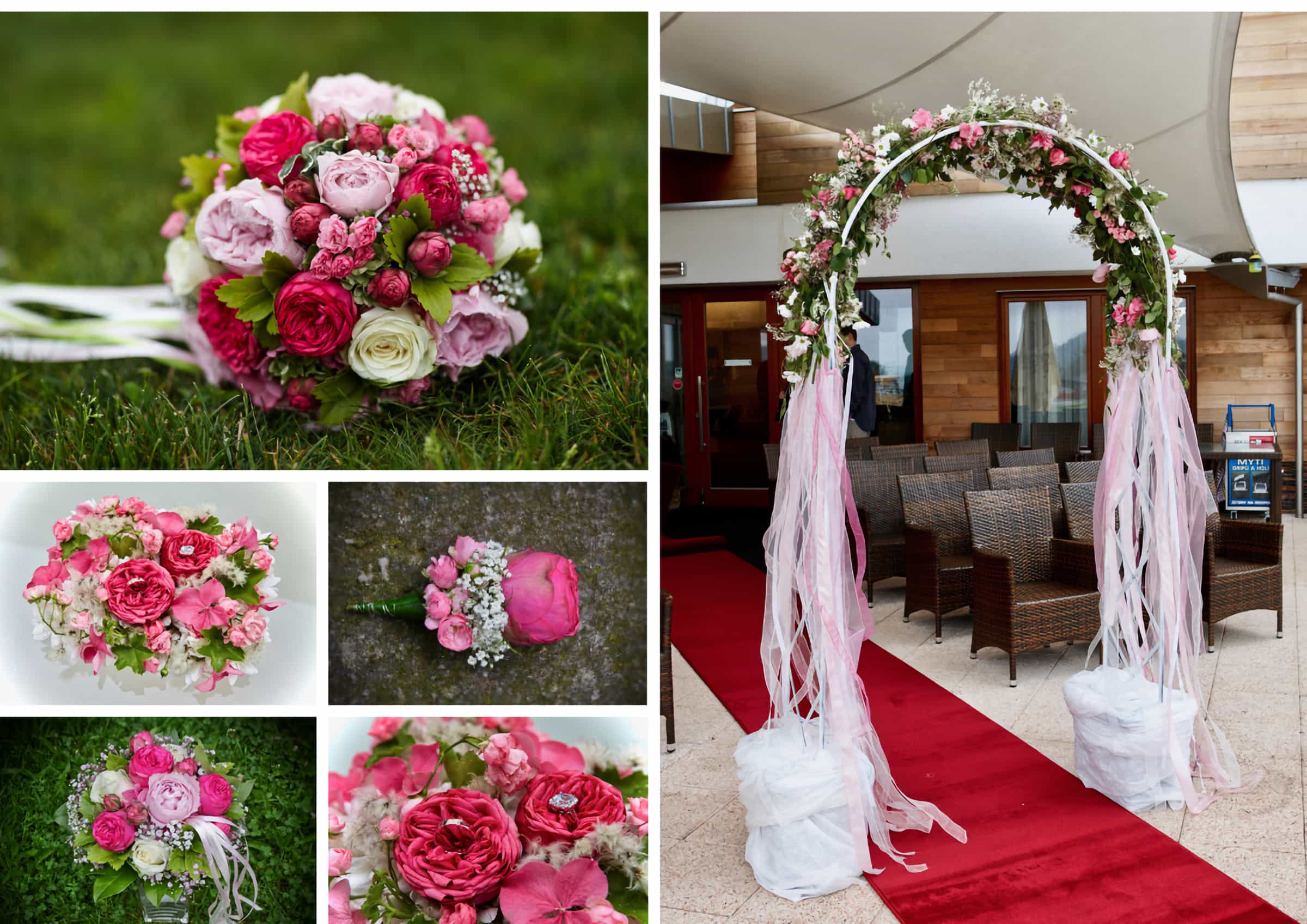 Svatební kolekce: růžová slavobrána